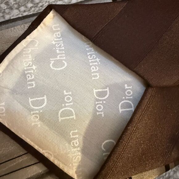 J. Garcia and Christian Dior Beige and Black Patterned Tie and brown tie - Picture 7 of 7